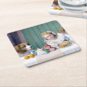 Tea-partij Kartonnen Onderzetters (Schuin)