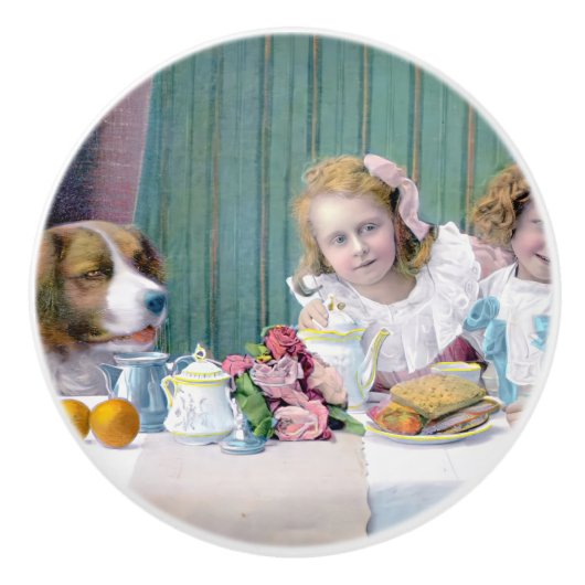  Tea-partij Keramische Knop (Voorkant)