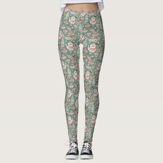 Tea-partij Leggings (Voorkant)