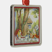 Tea Party 1 Metalen Ornament (Rechts)