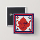 Tea Party 2009 Politieke Button (Voorkant /achterkant)