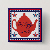 Tea Party 2009 Politieke Button (Voorkant)