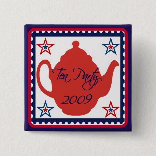 Tea Party 2009 Politieke Button (Voorkant)