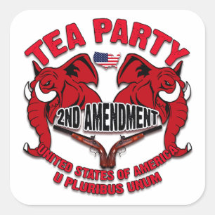Tea Party 2e amendement Vierkante Sticker