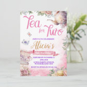 Tea Party 2e verjaardag, Tea Time Party Kaart (Staand voorkant)