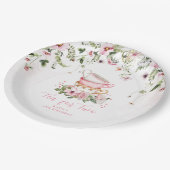 Tea Party 2nd Birthday Plates Papieren Bordje (Gekanteld)