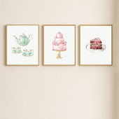 Tea Party 3 Print Wall Art Set