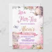 Tea Party 5e 6e 7e 8e verjaardag, Tea Party Kaart (Voorkant)