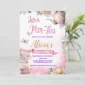 Tea Party 5e 6e 7e 8e verjaardag, Tea Party Kaart (Staand voorkant)