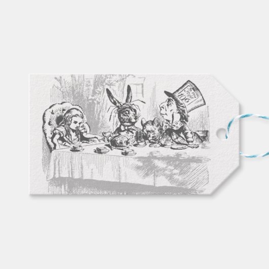 Tea Party  Alice in Wonderland Cadeau Labels Cadeaulabel (Voorkant (Horizontaal))