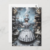 Tea Party Alice in Wonderland Fantasy AI Art Briefkaart (Voorkant / Achterkant)