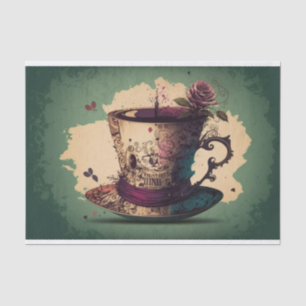 Tea Party Alice in wonderland gekke hatter Tissuepapier