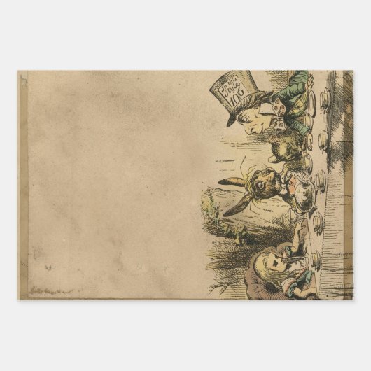 Tea Party Alice in Wonderland Inpakpapier Vel (Voorkant 2)