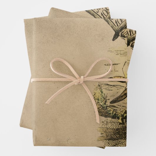  Tea Party Alice in Wonderland Inpakpapier Vel (In situ)