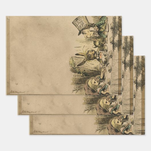 Tea Party Alice in Wonderland Inpakpapier Vel (Set)