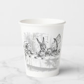 Tea Party  Alice in Wonderland Papieren beker (Achterkant)