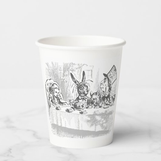 Tea Party Alice in Wonderland Papieren beker (Achterkant)