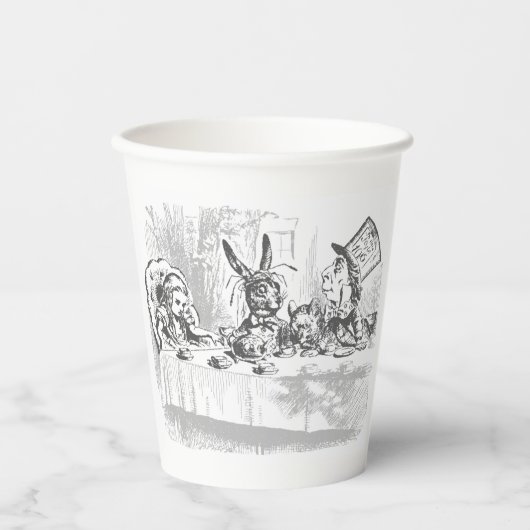 Tea Party Alice in Wonderland Papieren beker (Voorkant)