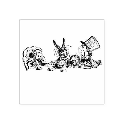 Tea Party  Alice in Wonderland Rubberstempel (Afrduk)