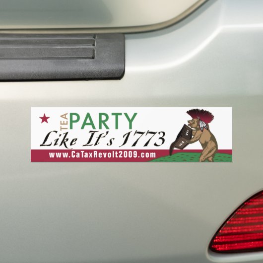 Tea Party Alsof het 1773 Bumpersticker is (Op auto)