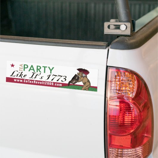 Tea Party Alsof het 1773 Bumpersticker is (Op Truck)