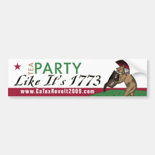 Tea Party Alsof het 1773 Bumpersticker is