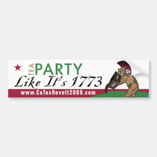Tea Party Alsof het 1773 Bumpersticker is
