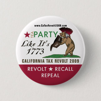 Tea Party Alsof het 1773 Button is