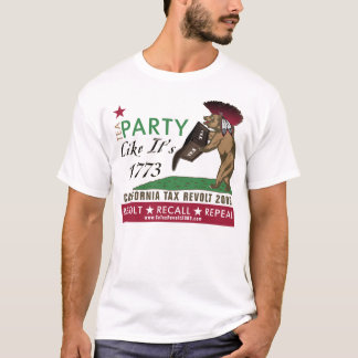 Tea Party Alsof het 1773-intrekking is van nieuwe T-shirt