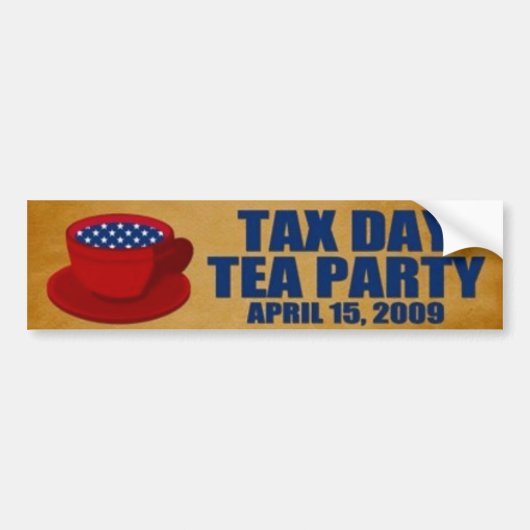 Tea Party April 15, 2009 Bumpersticker (Voorkant)