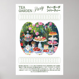 Tea Party Art Print Pastel Cakes, Teapots, Floral
