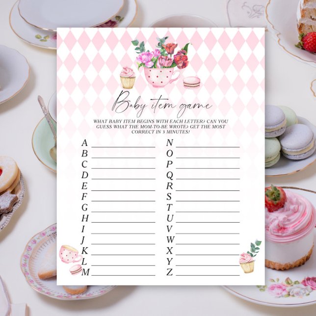 Tea party - Baby Item Game. Baby Shower Game (Creator heeft geüpload)