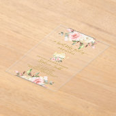 Tea Party Baby shower Acryluitnodiging Acryl Uitnodigingen (Laagn)