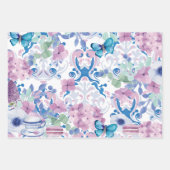 Tea party baby shower Baby brouwt Inpakpapier Vel (Voorkant)