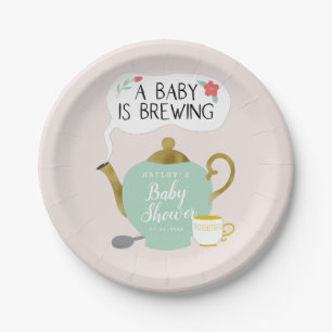 Tea Party Baby shower Baby Papieren Bordje