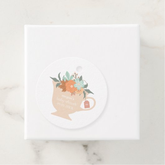 Tea Party Baby shower Bedankjes Labels (In situ)