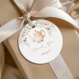 Tea Party Baby Shower Bedankjes Labels
