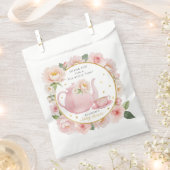 Tea Party Baby shower Bedankt voor je tas Bedankzakje (Geknipt)