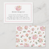 Tea Party Baby shower Boek Aanvraag Kaart (Voorkant / Achterkant)