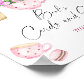 Tea Party Baby shower Boeken kaarten en geschenken Poster (Hoek)
