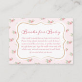 Tea Party Baby shower Boeken voor Baby Informatiekaartje (Voorkant)