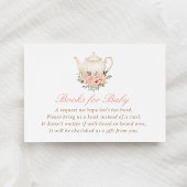 Tea Party Baby shower Boeken voor Baby Informatiekaartje