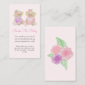 Tea Party Baby shower Book Request Enclosure Kaart (Voorkant / Achterkant)