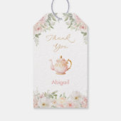 Tea Party Baby Shower Cadeaulabel (Achterkant)
