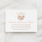 Tea Party Baby shower Custom Informatiekaartje