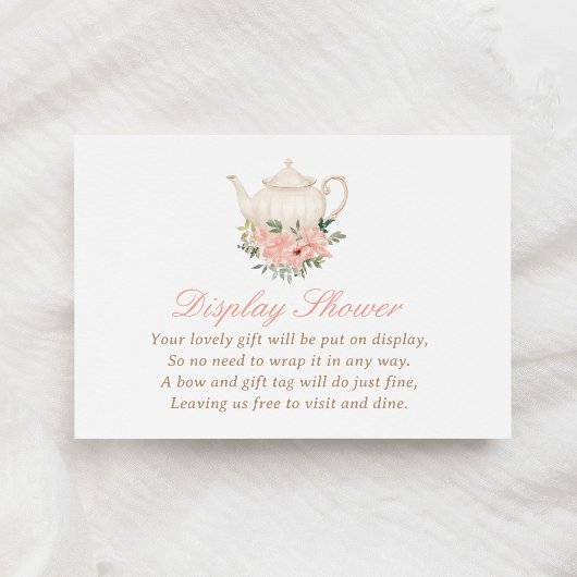 Tea Party Baby shower Display Douche Informatiekaartje