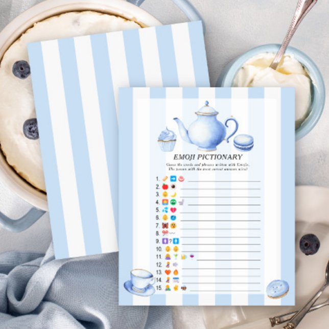 Tea party baby shower Emoji pictionary spel (Creator heeft geüpload)