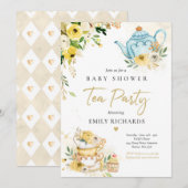 Tea Party Baby shower genderneutraal Baby brouwen Kaart (Voorkant / Achterkant)