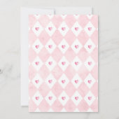 Tea Party Baby shower Girl Pink Roses Baby Brewing Kaart (Achterkant)