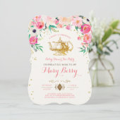 Tea Party Baby shower Invitation Kaart (Staand voorkant)